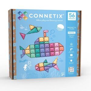 CONNETIX Magnetic Tiles Pastel Classic Pack 56pc